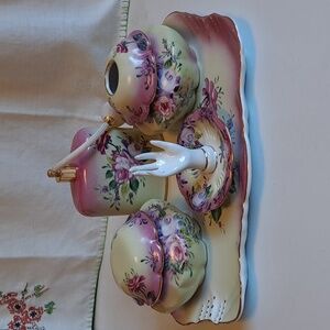 Limoges China Floral Dresser Set